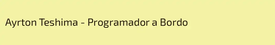 Ayrton Teshima - Programador a Bordo
